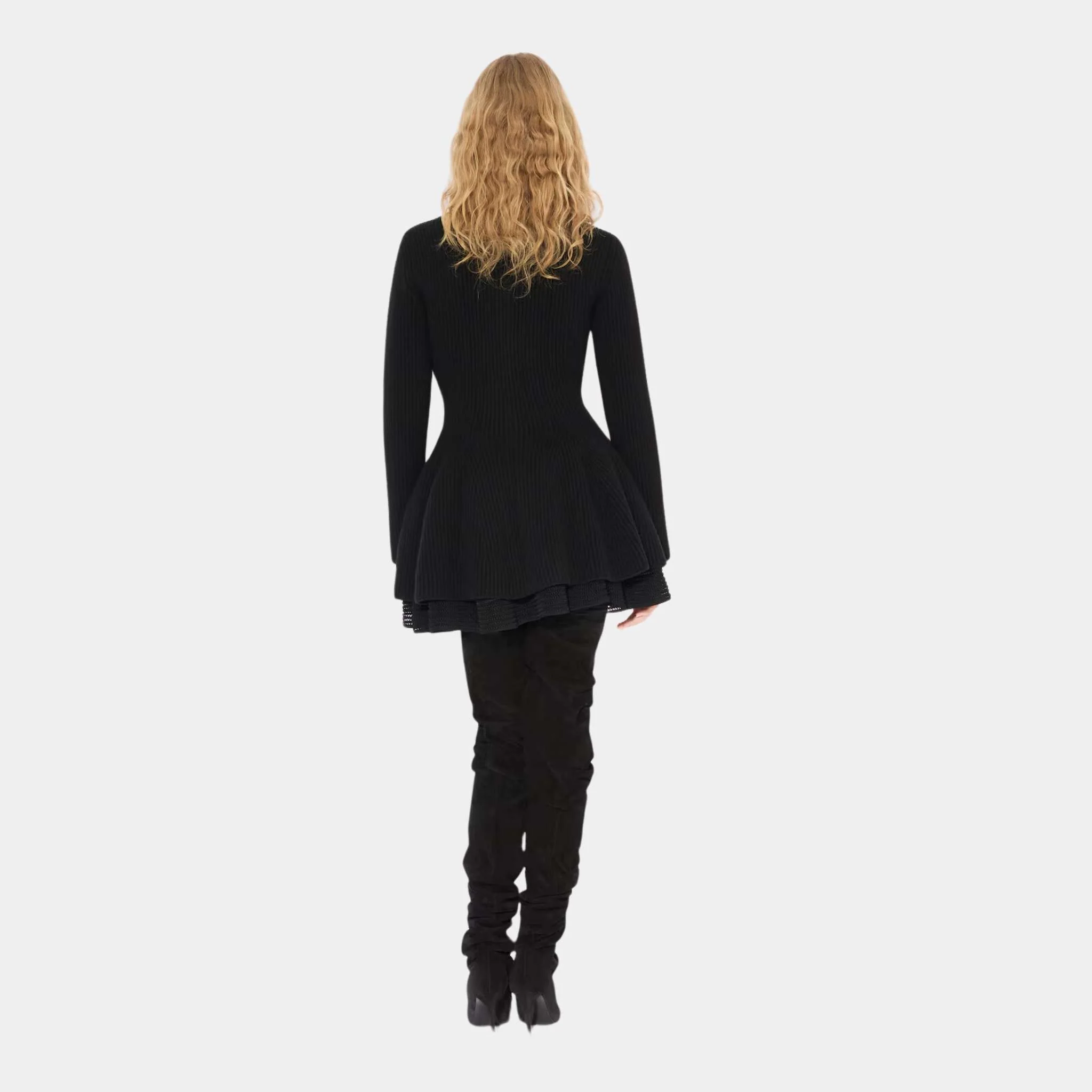 Crinoline Knit Mini Skirt - Image 3