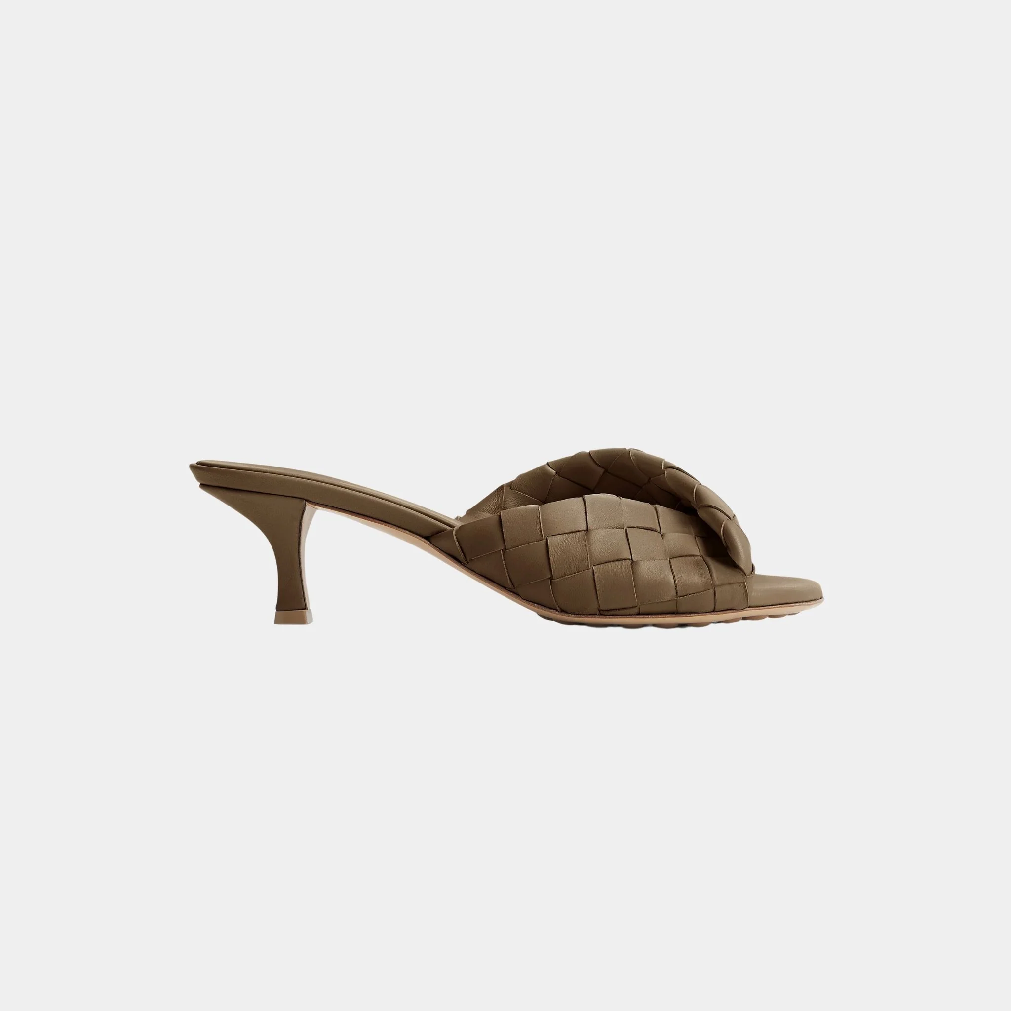 Blink Mule with Folded Detail in Intrecciato Leather - Image 4