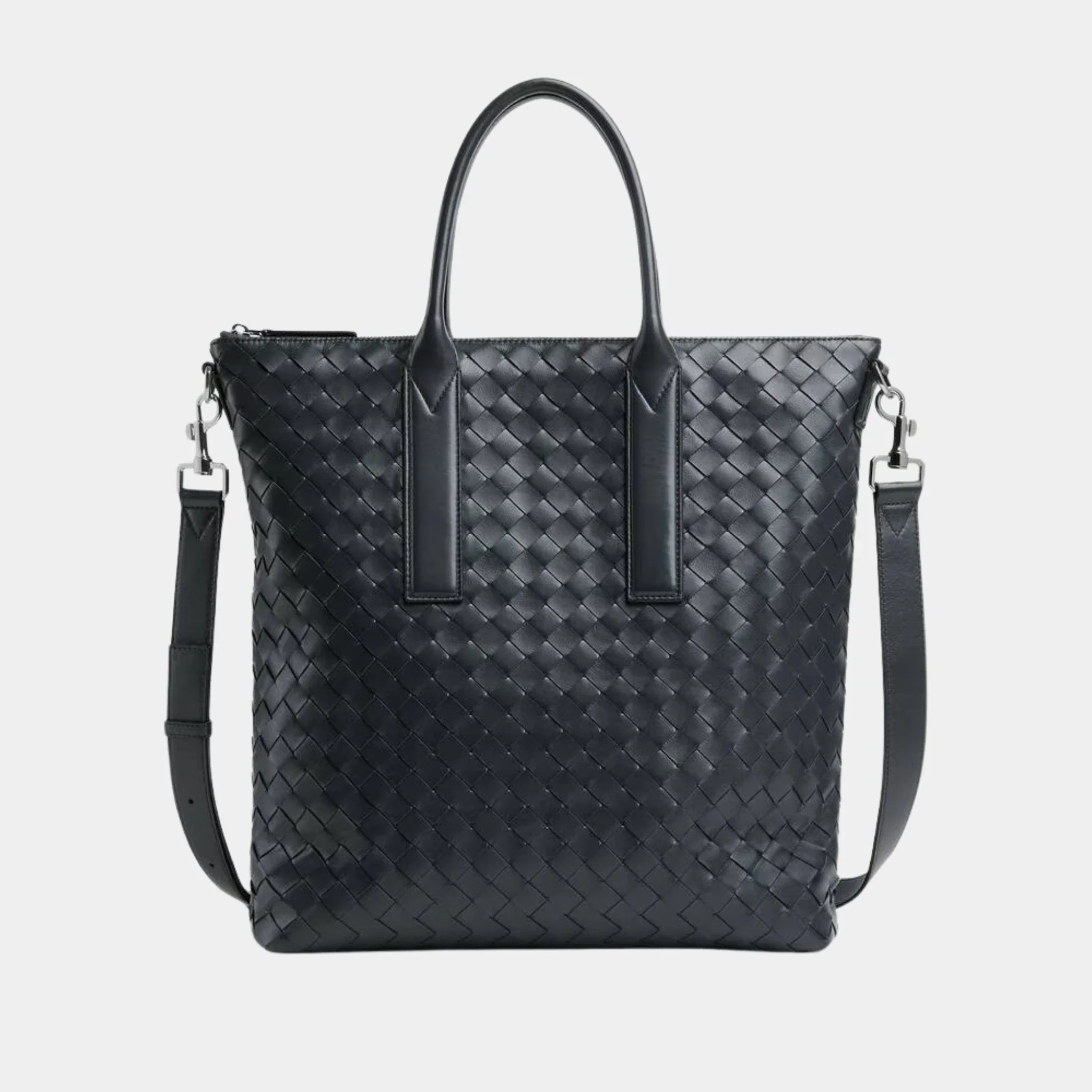 Intrecciato Zipped North South Tote Bag - Image 4