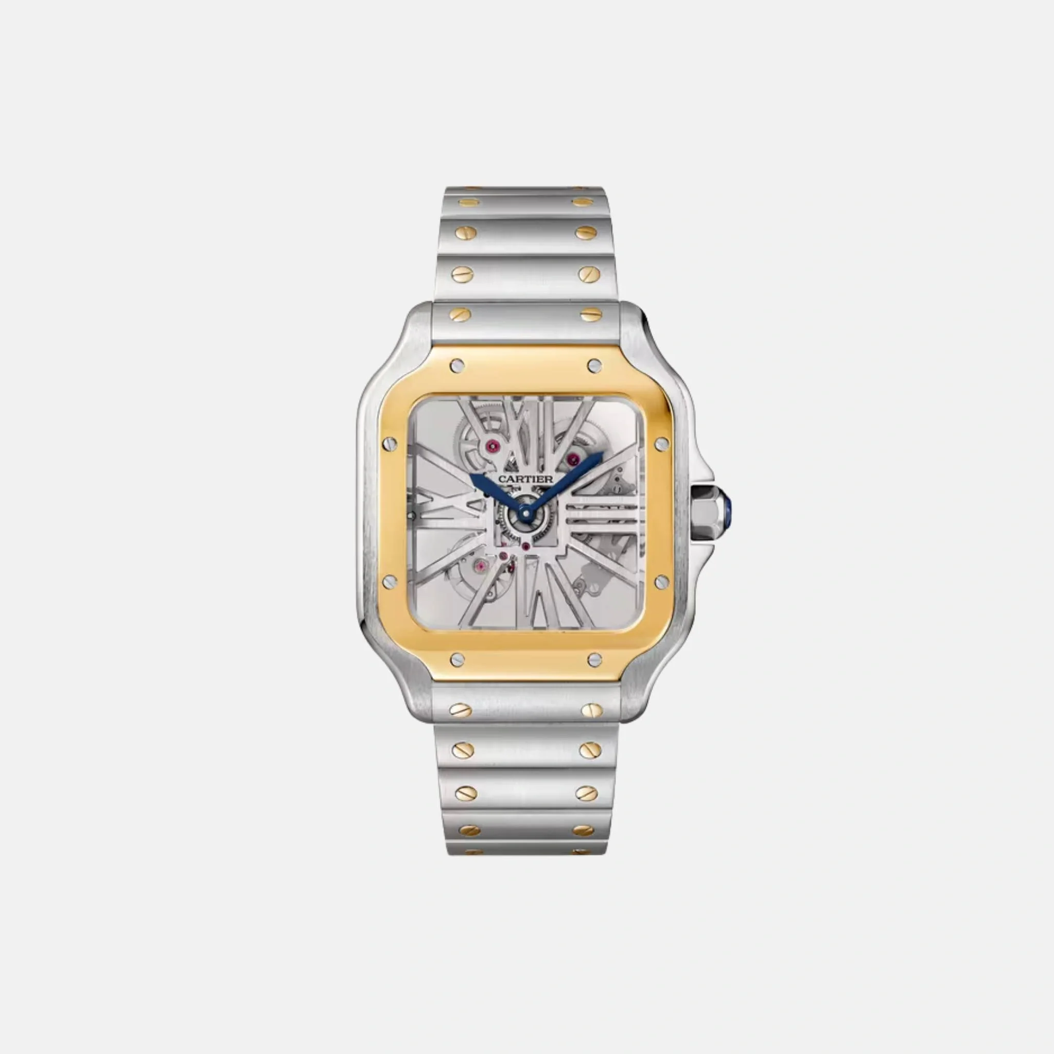 Santos Skeleton Large Model Steel Yellow Gold Bezel WHSA0019