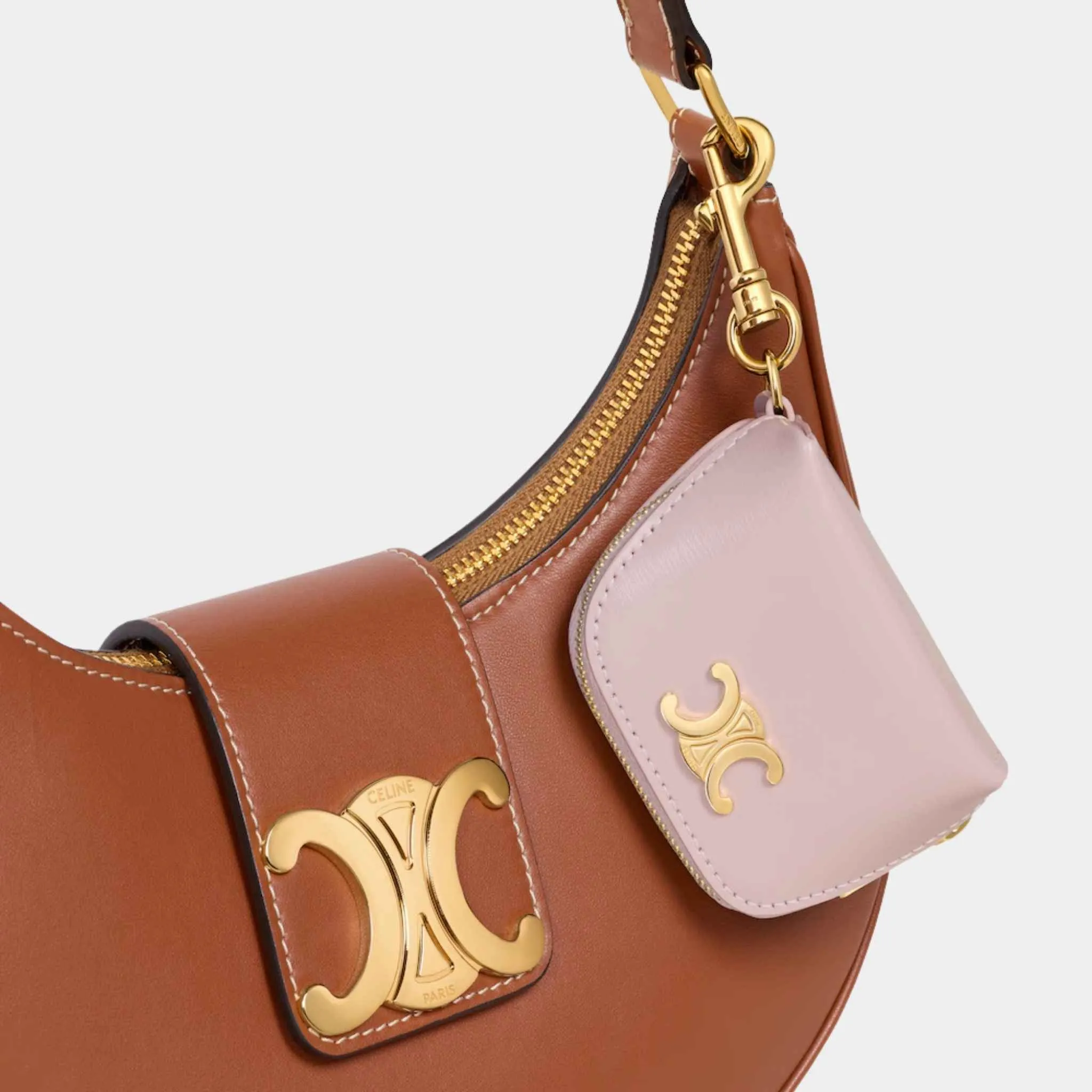 Micro Triomphe Charm in Shiny Calfskin - Image 3