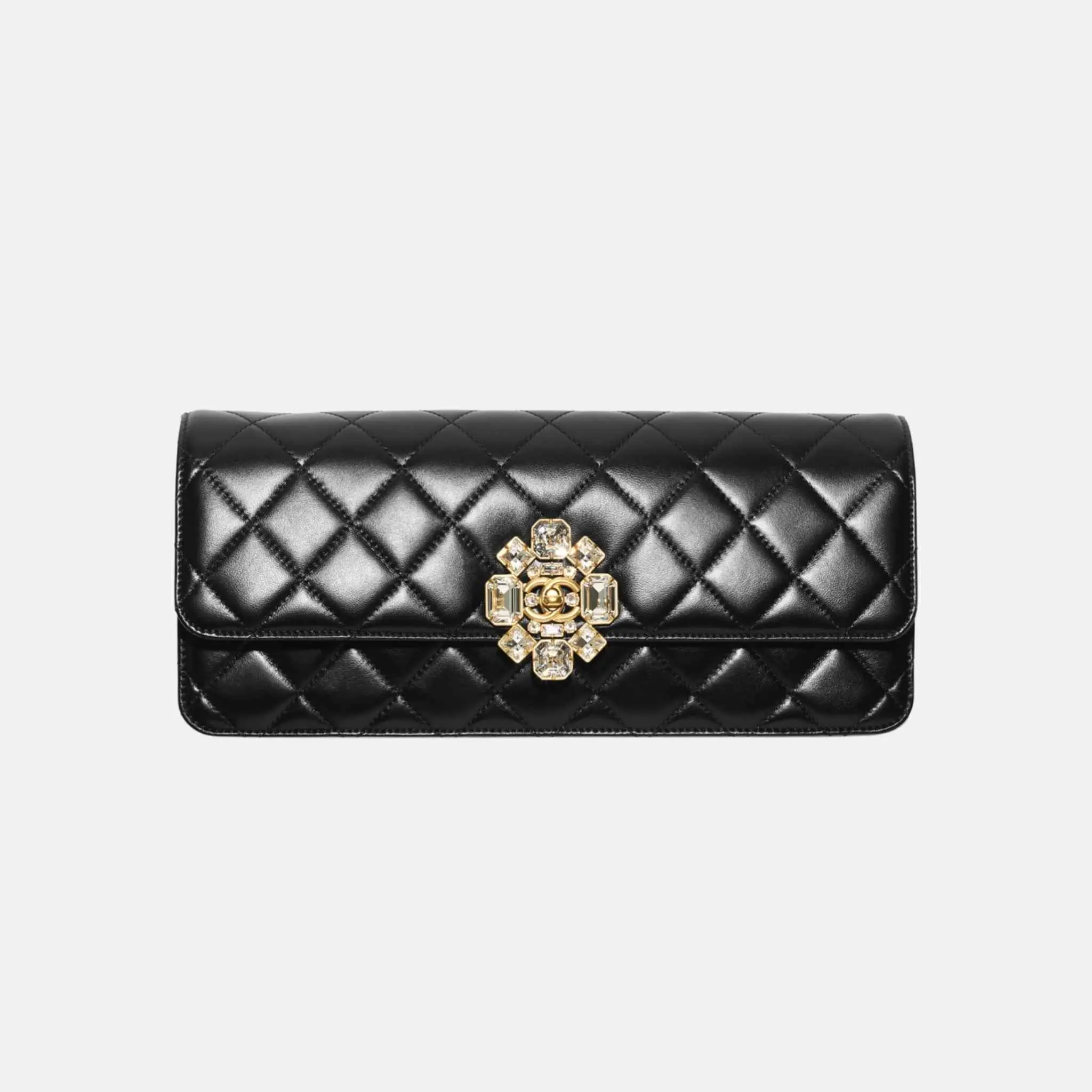 Clutch Lambskin in Black