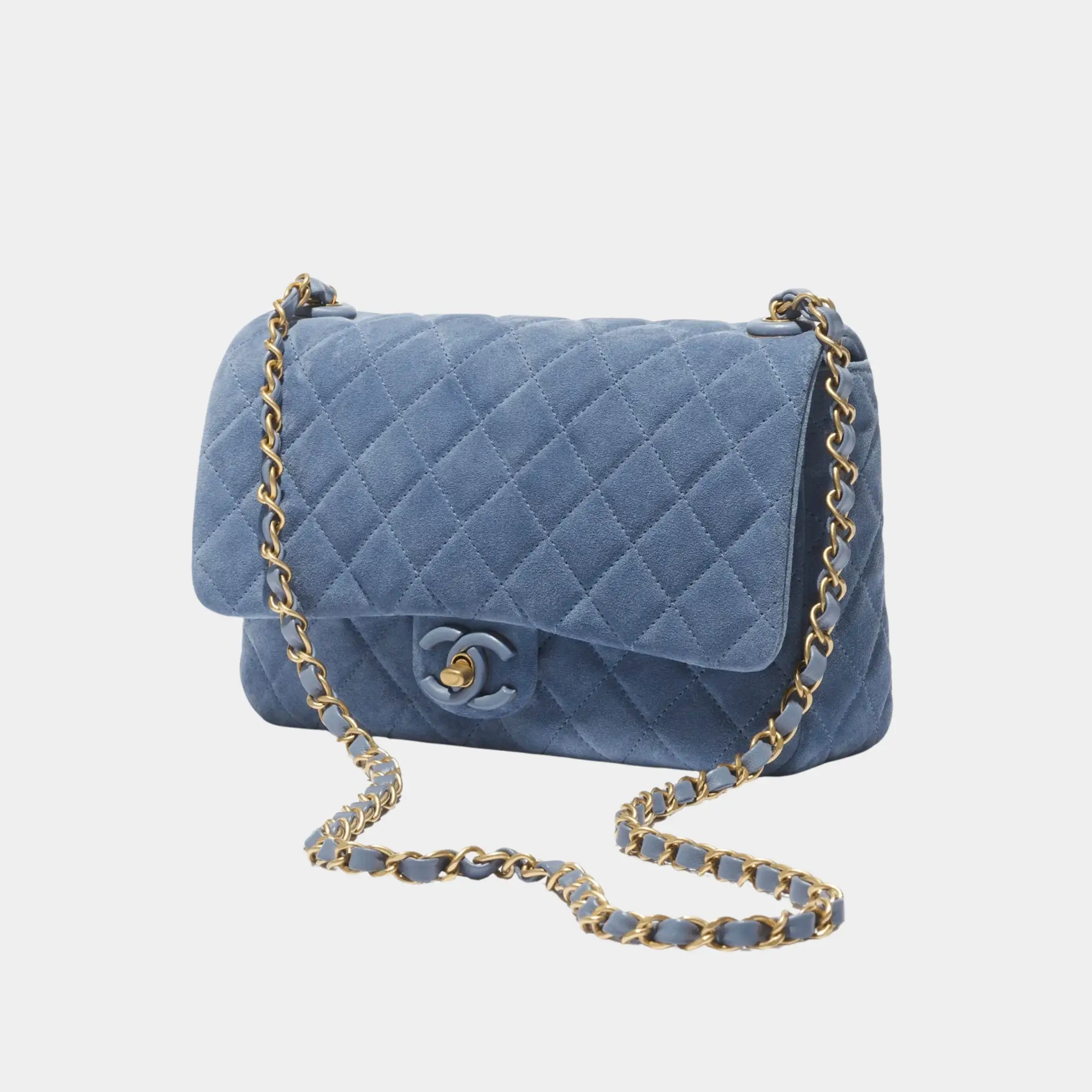 Flap Bag Suede Calfskin, Lambskin & Gold-Tone Metal - Image 3