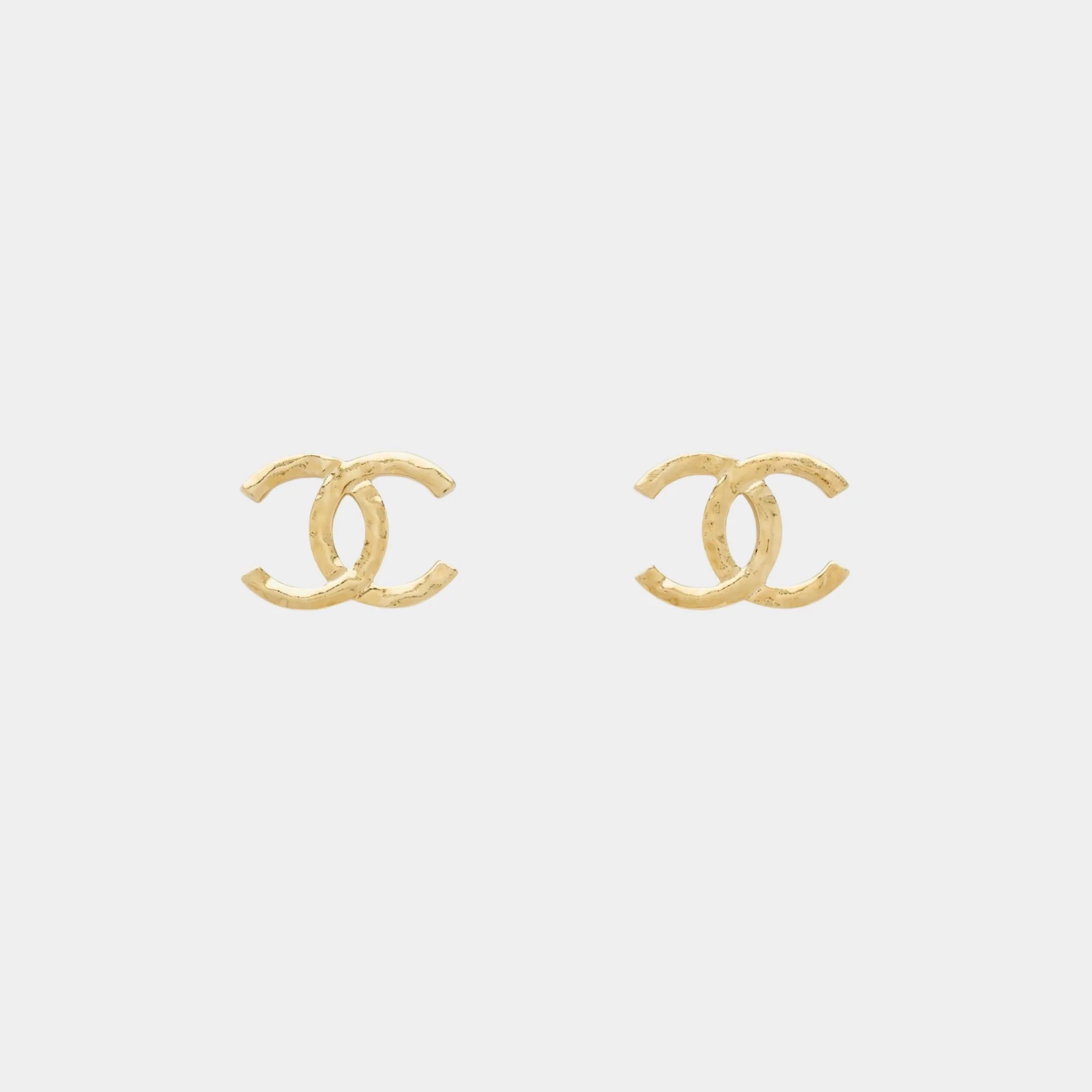 Stud CC Earring Metal Gold