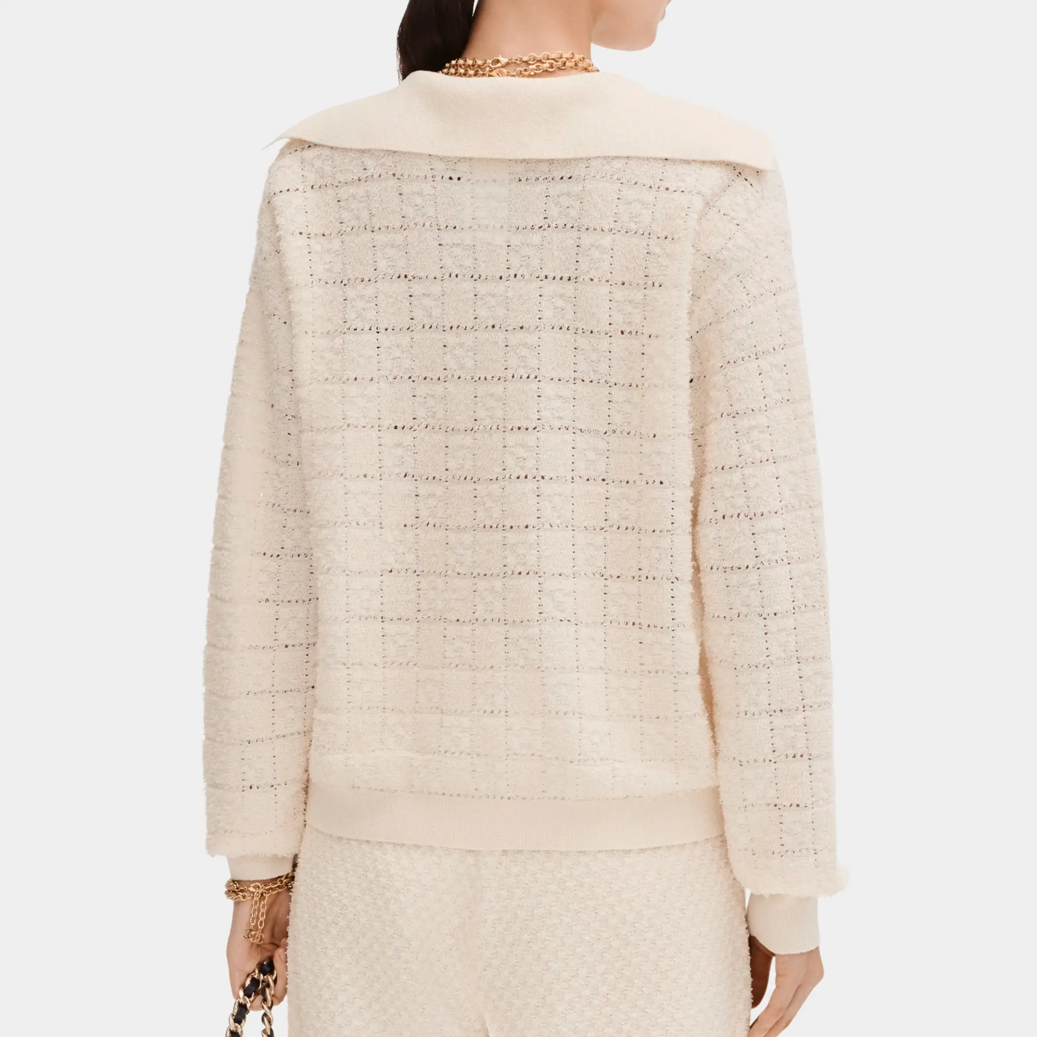 Sweater in Silk Ecru - Image 2