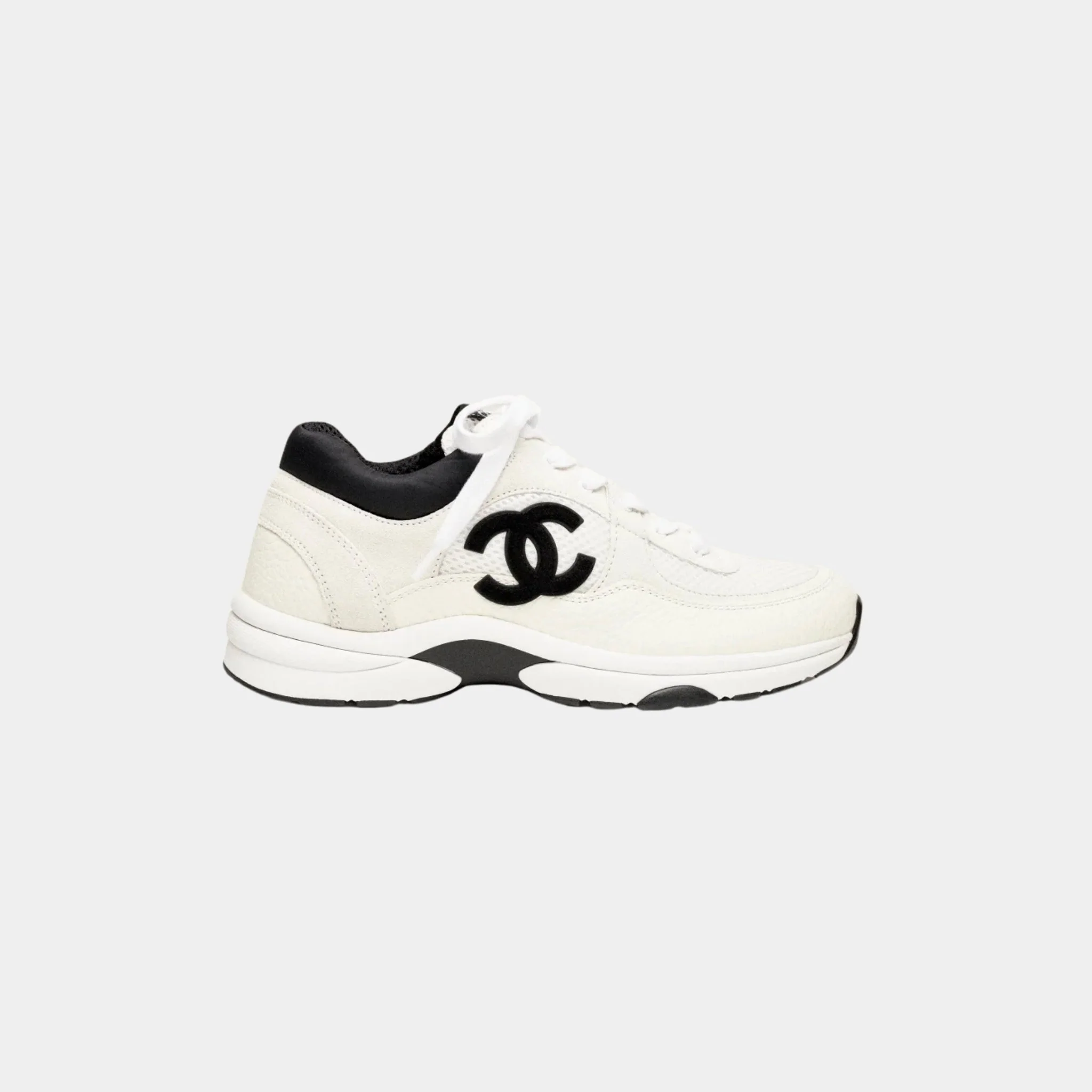 Trainers In Mesh Suede And Grained Calfskin - Image 4