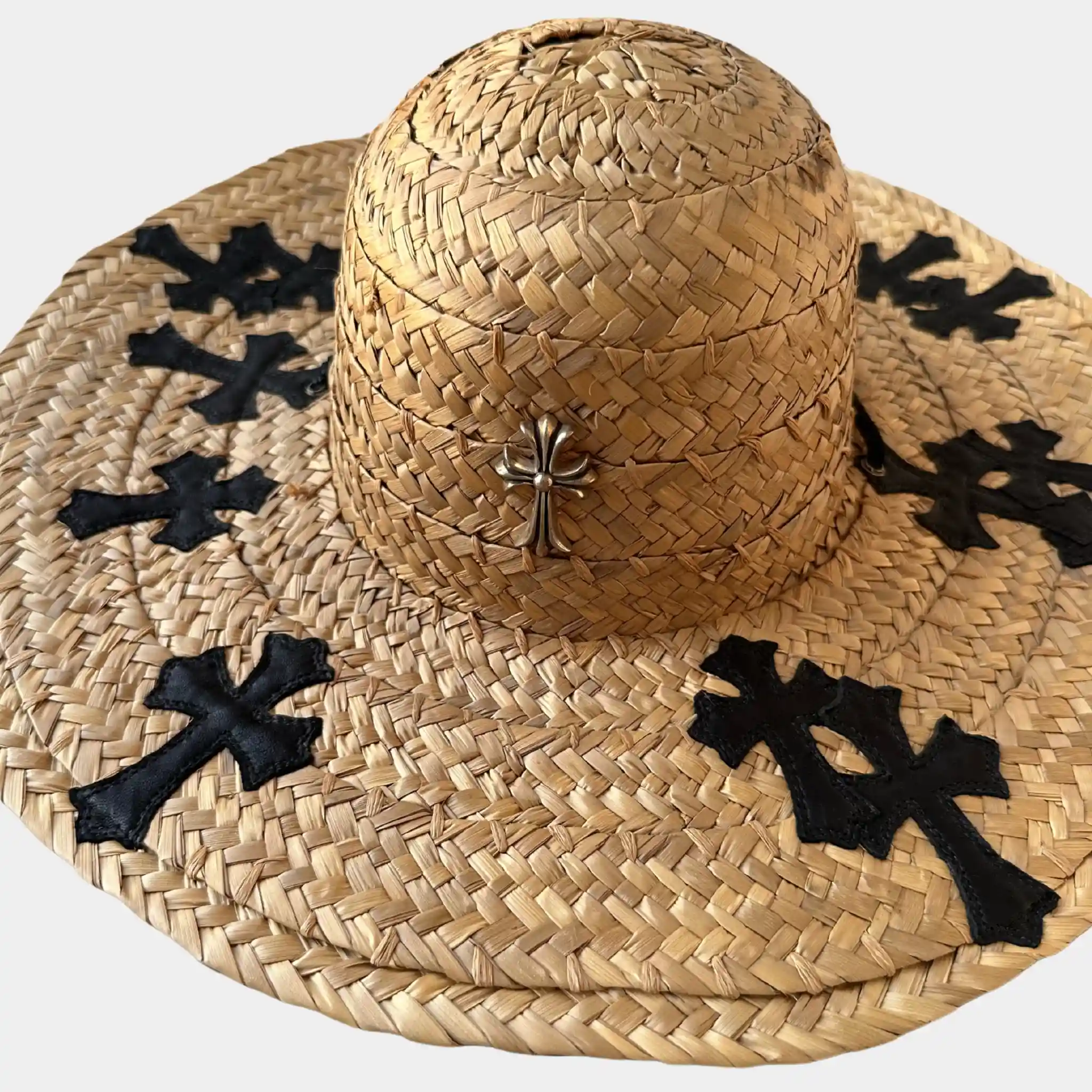 Cross Patch Thatched Beach Hat - Image 2