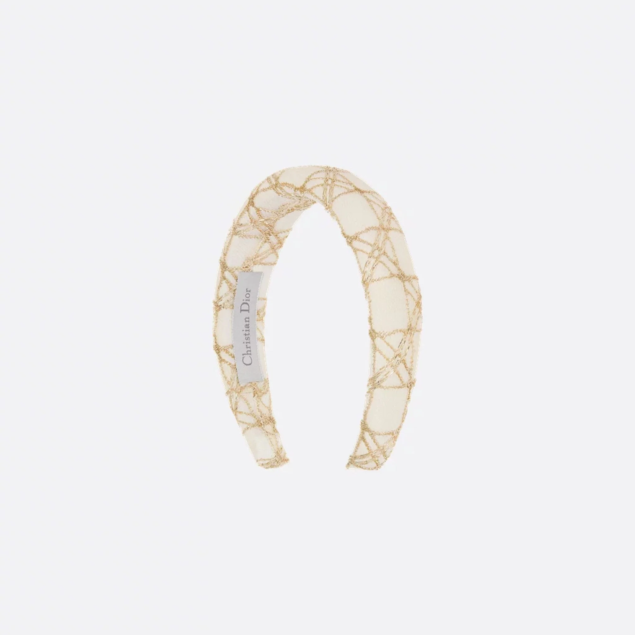 Headband Gold Tone Cannage Lace - Image 2