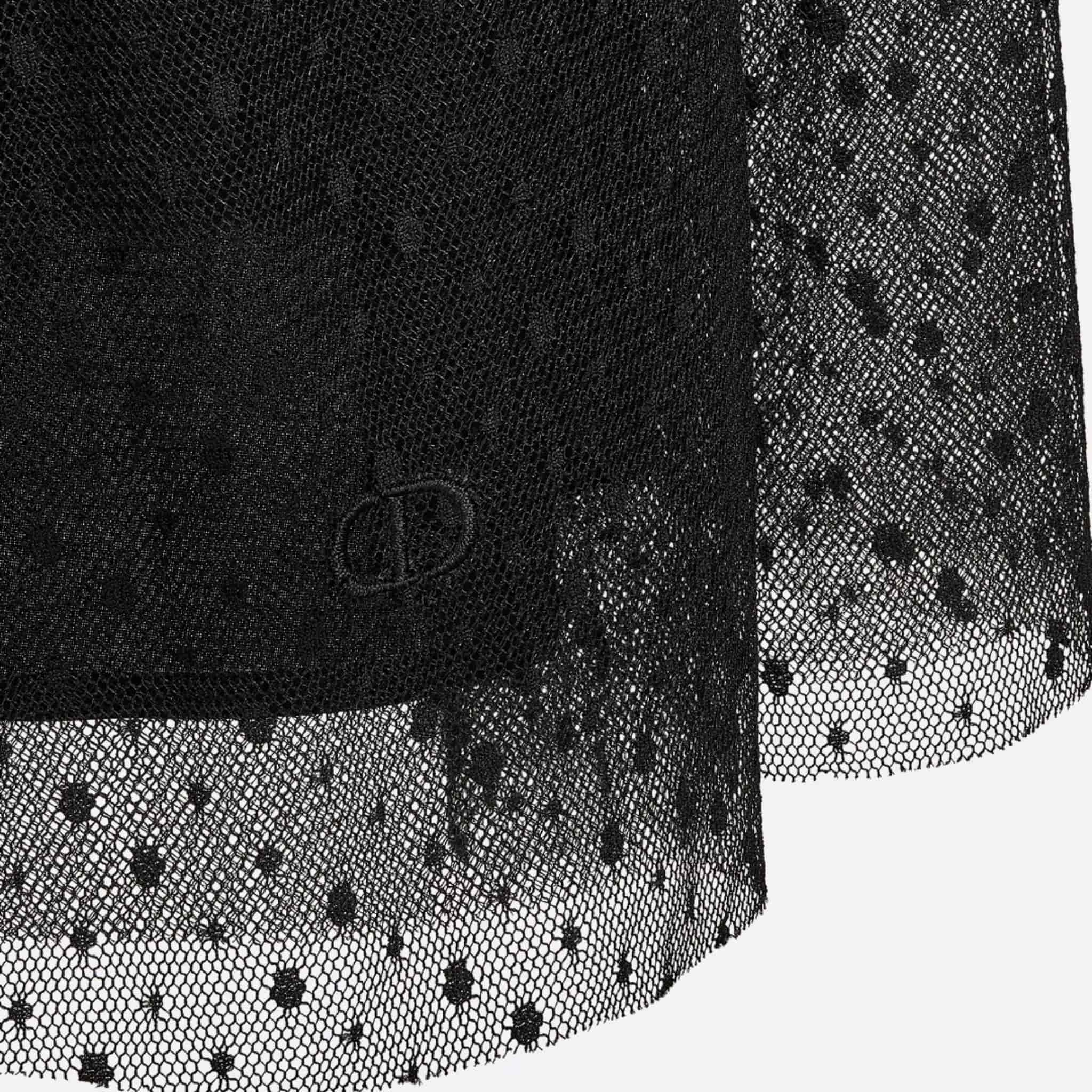 Kids Long Skirt Black Plumetis Tulle - Image 2