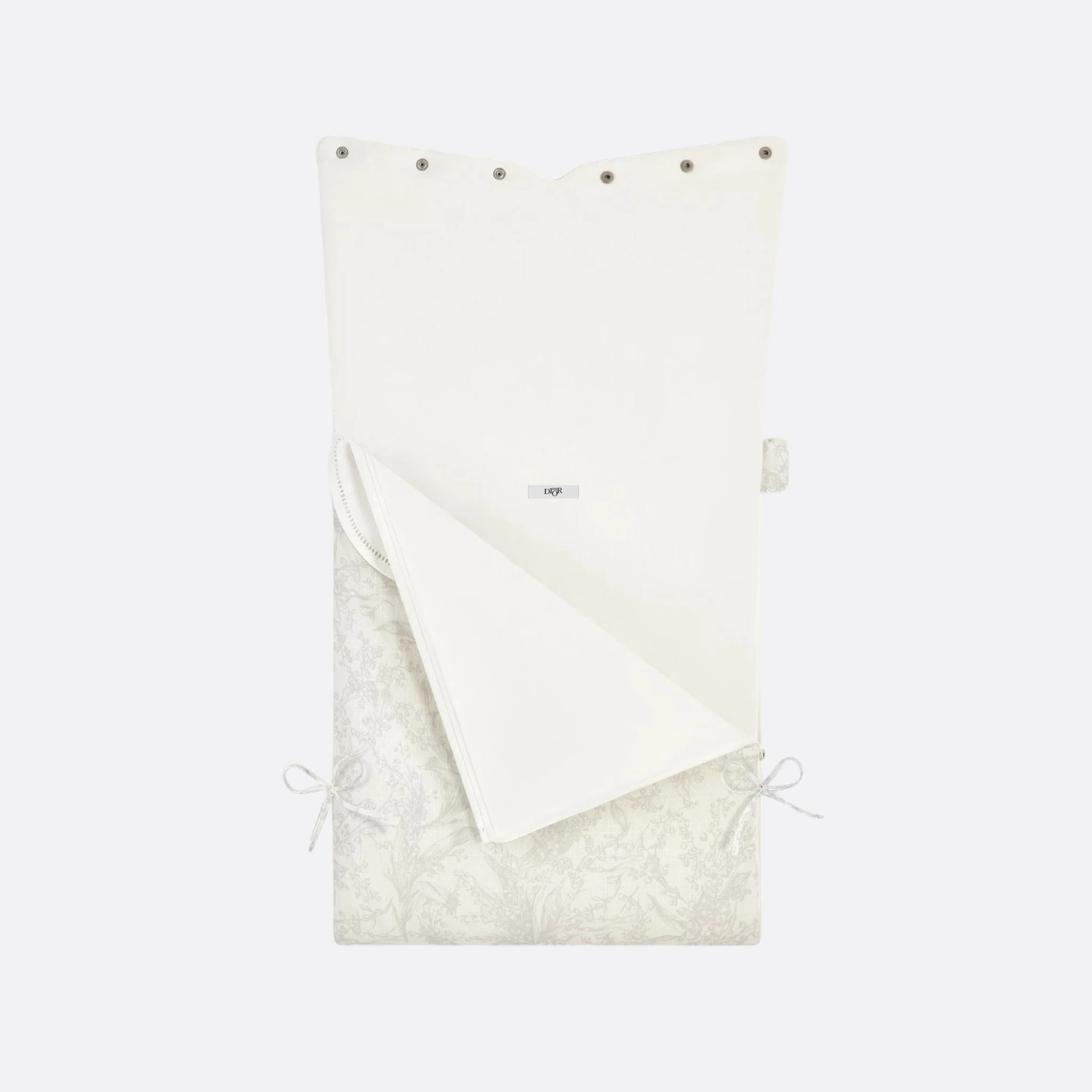 Sleeping Bag Ivory Cotton Voile with Lily of the Valley Print - Image 5