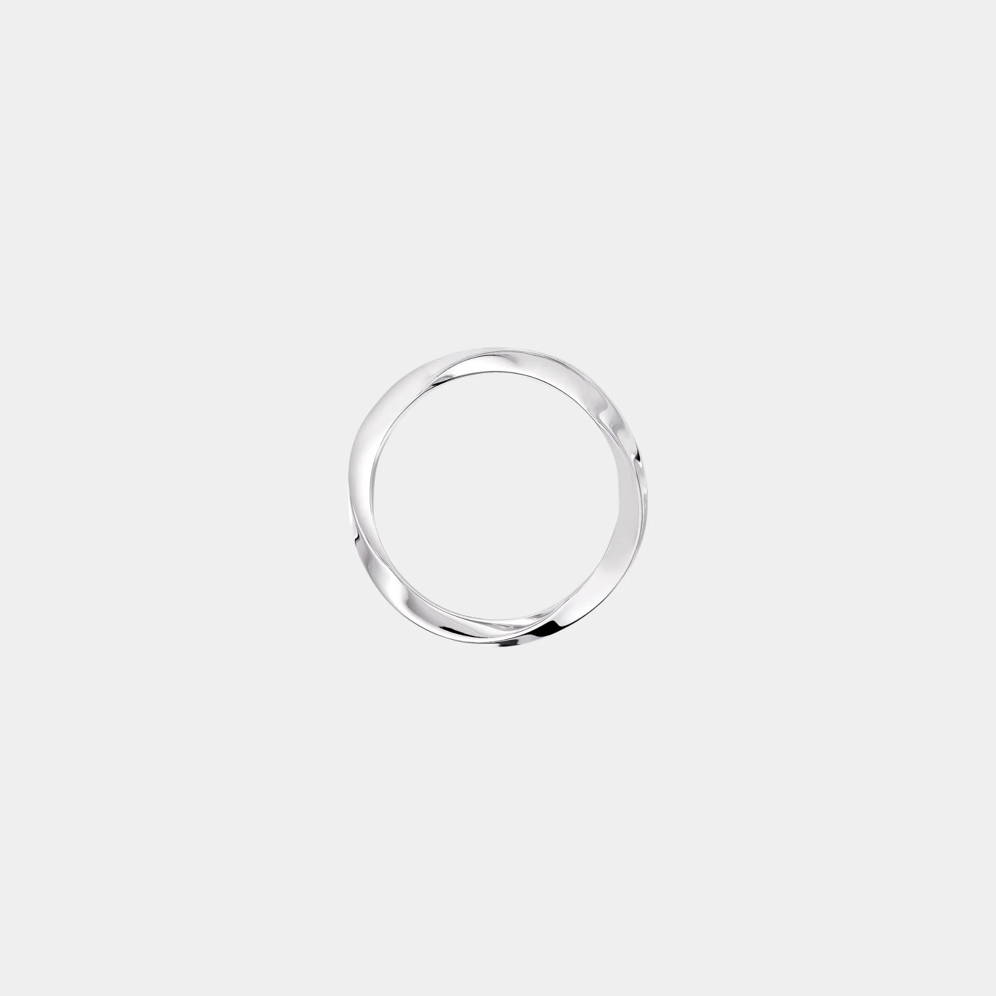 Spiral White Gold Band - Image 2