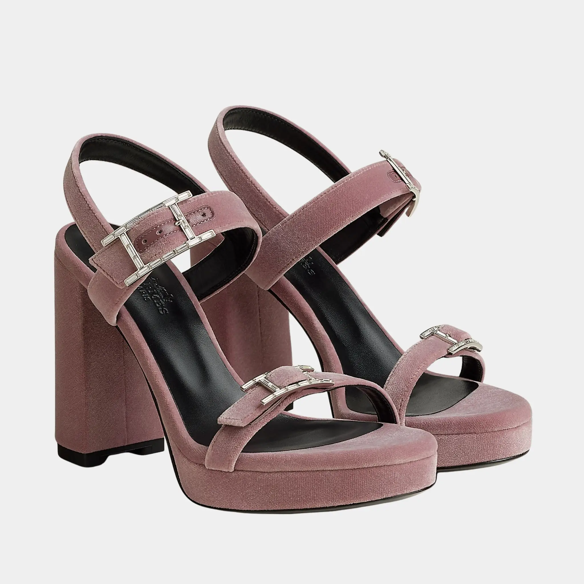 Bossa High Heel Sandal in Velvet - Image 4