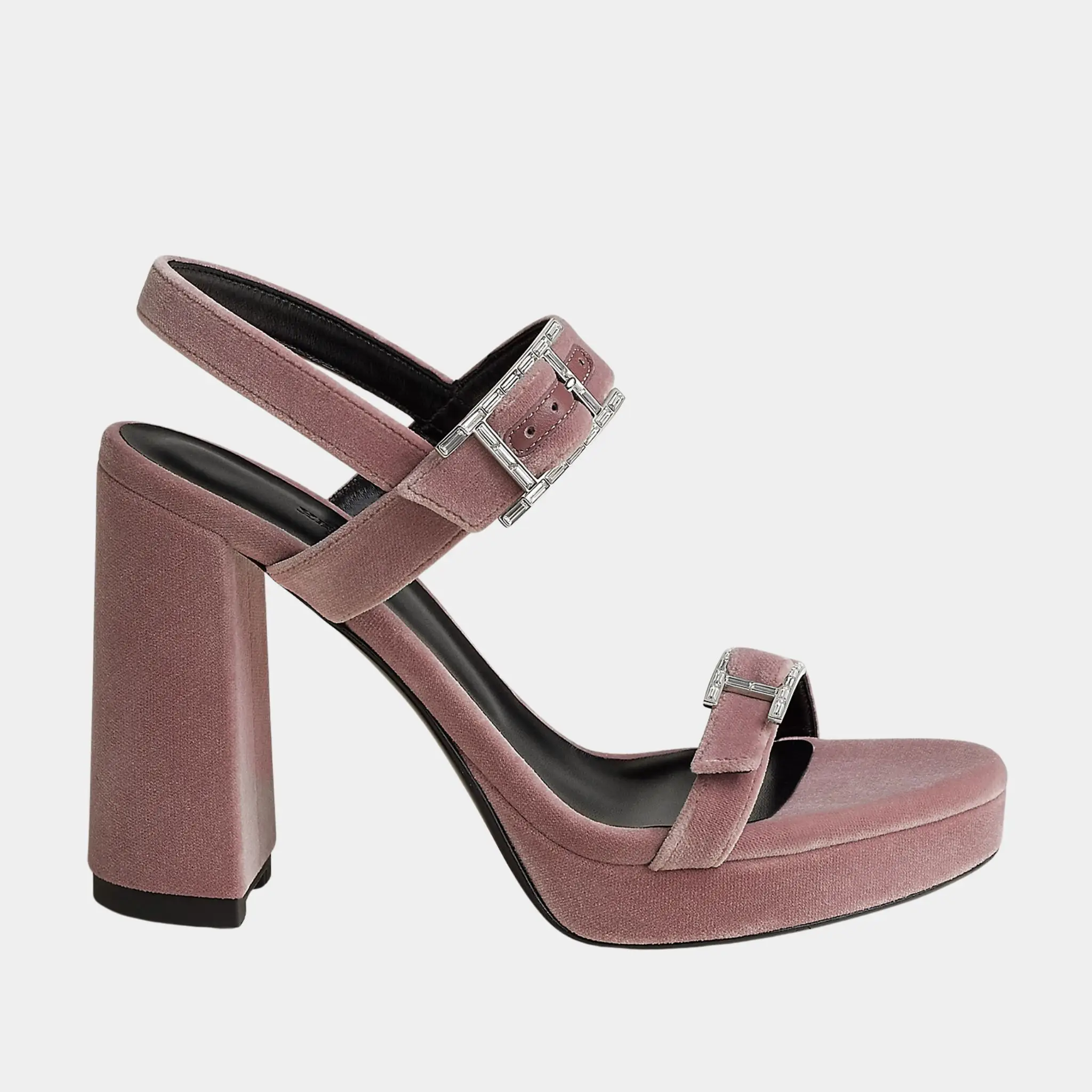 Bossa High Heel Sandal in Velvet - Image 5