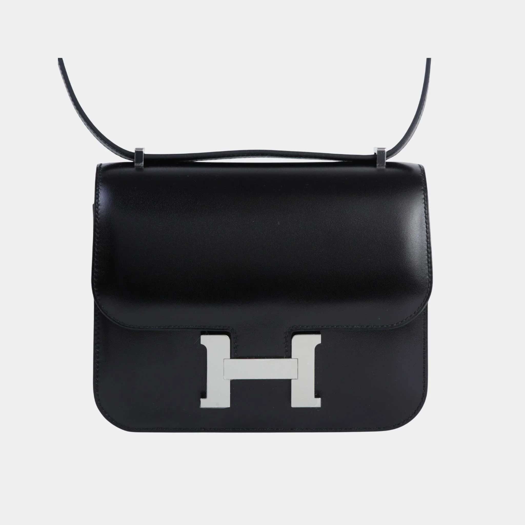 Constance Mini Box Calfskin Black PHW