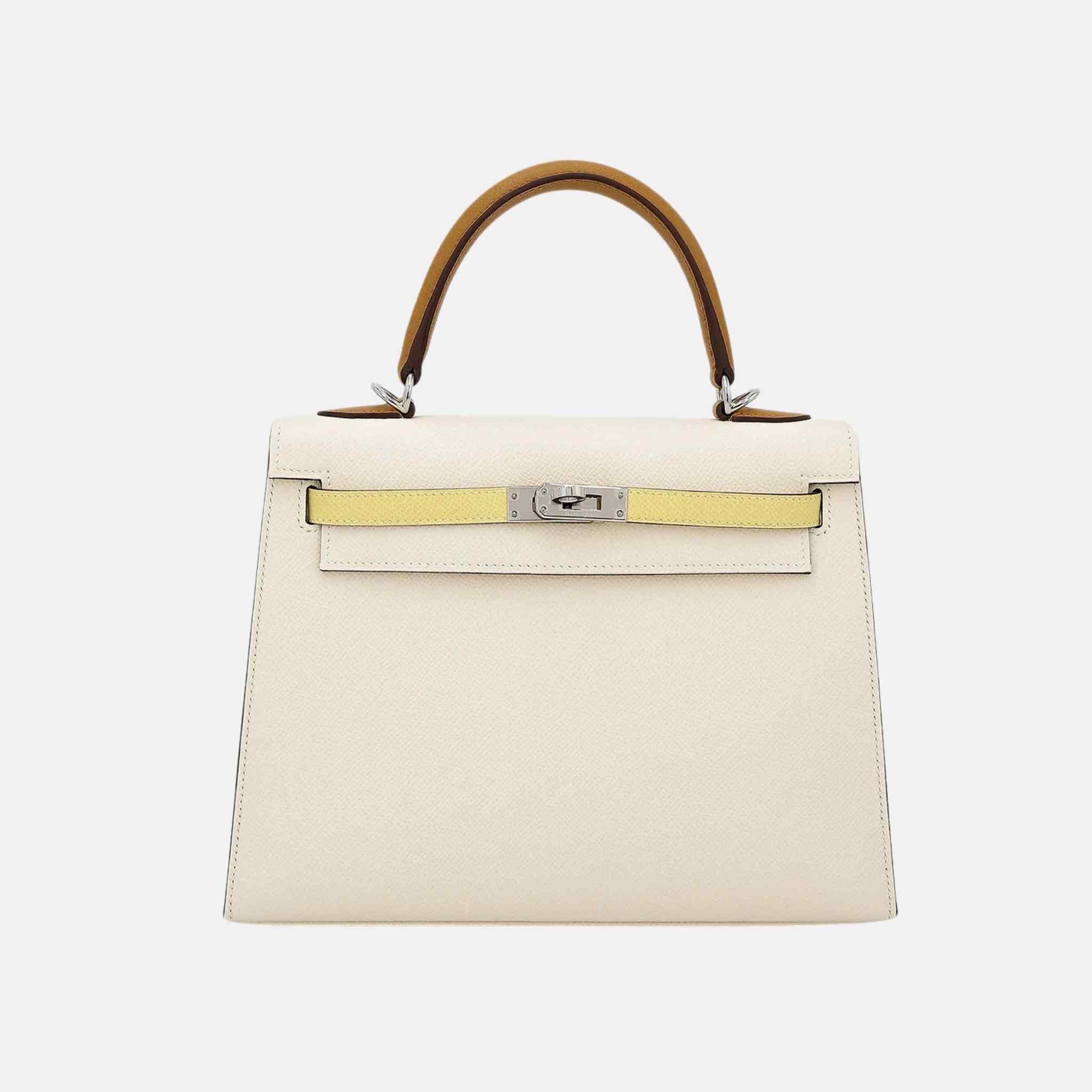 Kelly 25 Espom Nata/Jaune Poussin/Sesame PHW