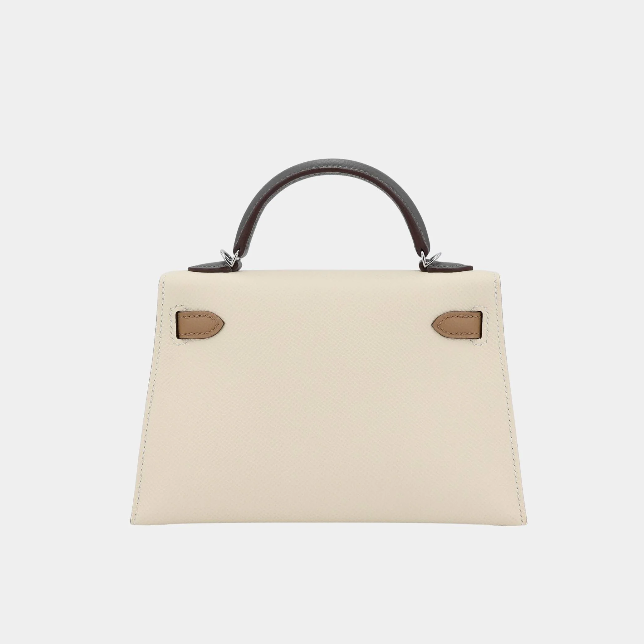 Mini Kelly II Epsom Nata/Gris Meyer/Chai PHW - Image 2