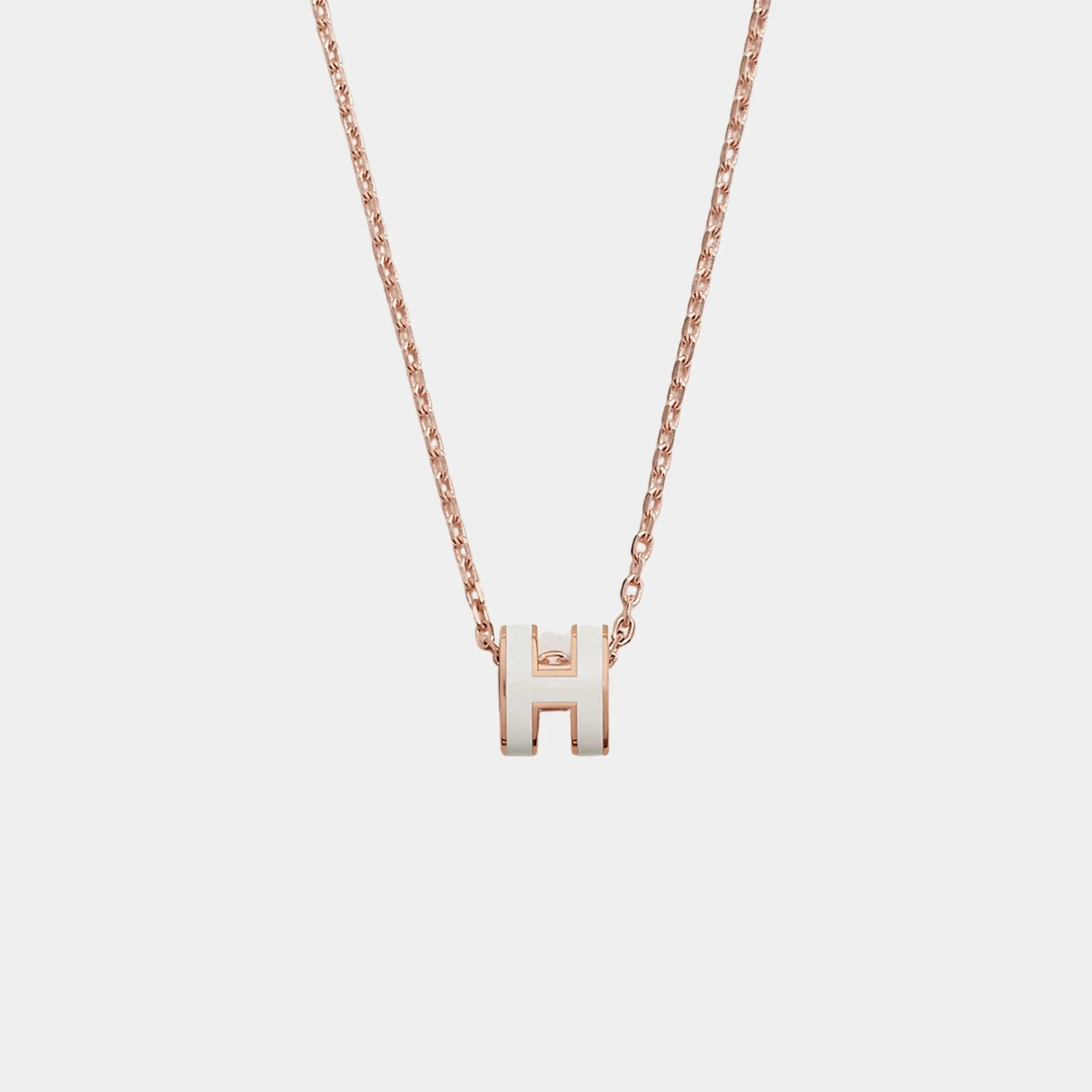 Mini Pop H Pendant Rose Gold Plated - Image 2
