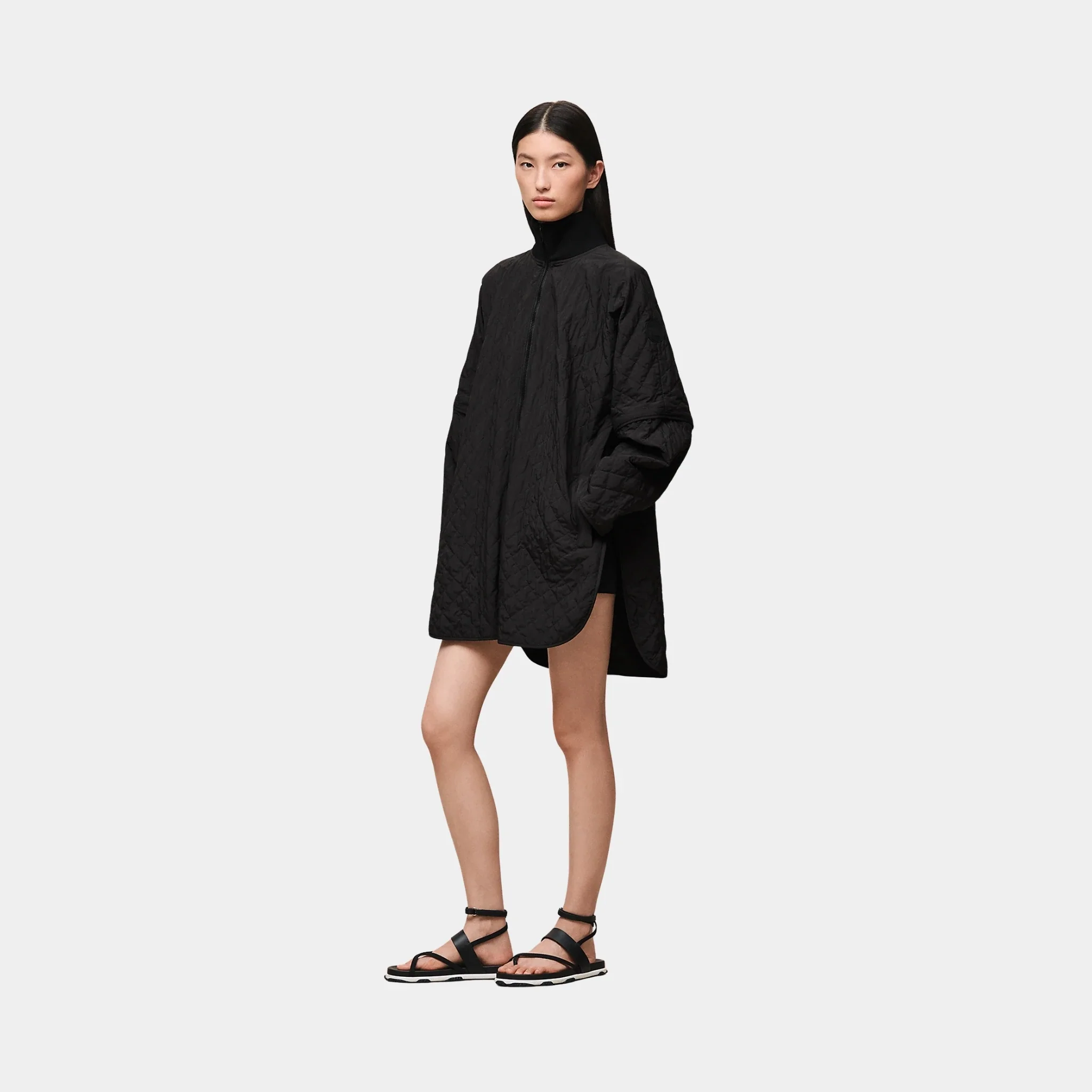 Modular Poncho-inspired Jacket in Feather Canvas - Image 3