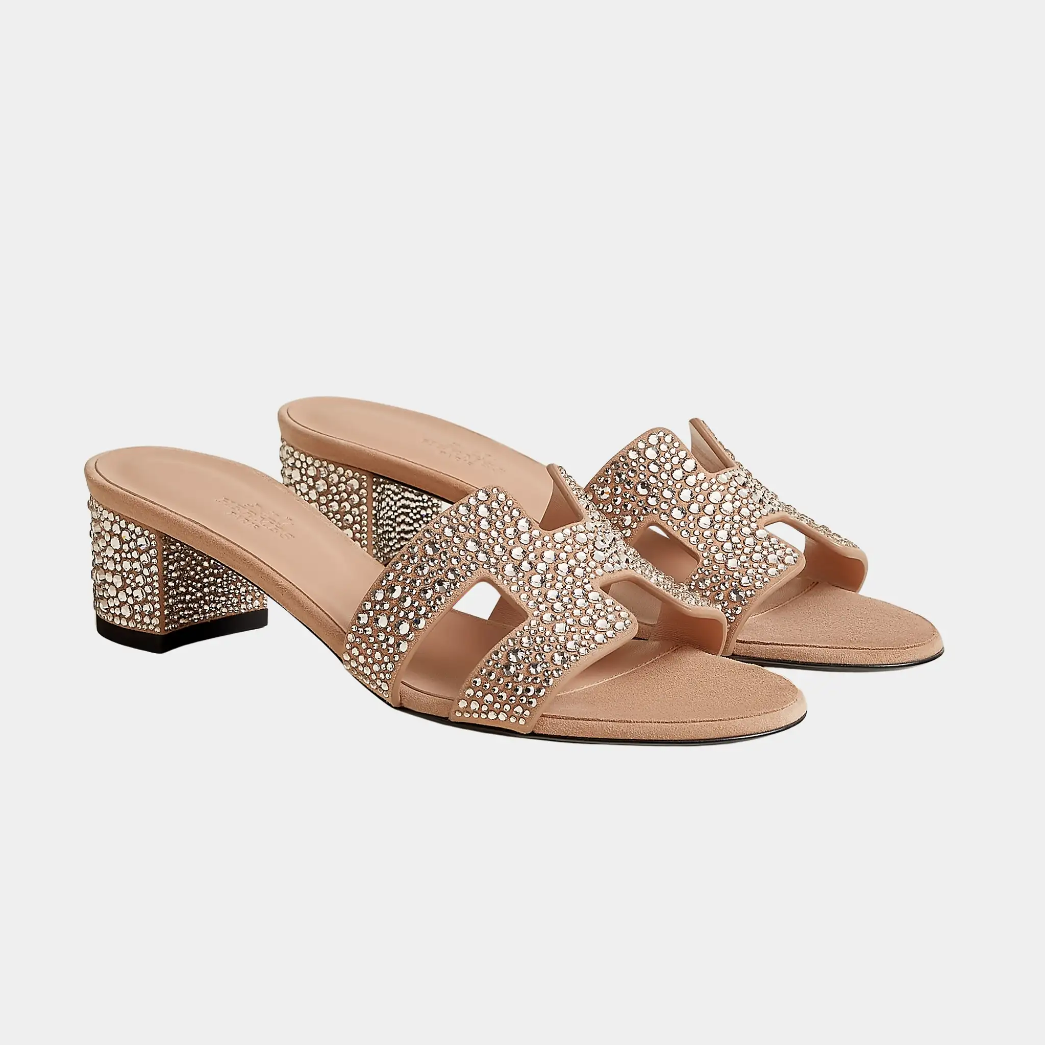 Oasis Sandals Black With Rhinestones - Image 4