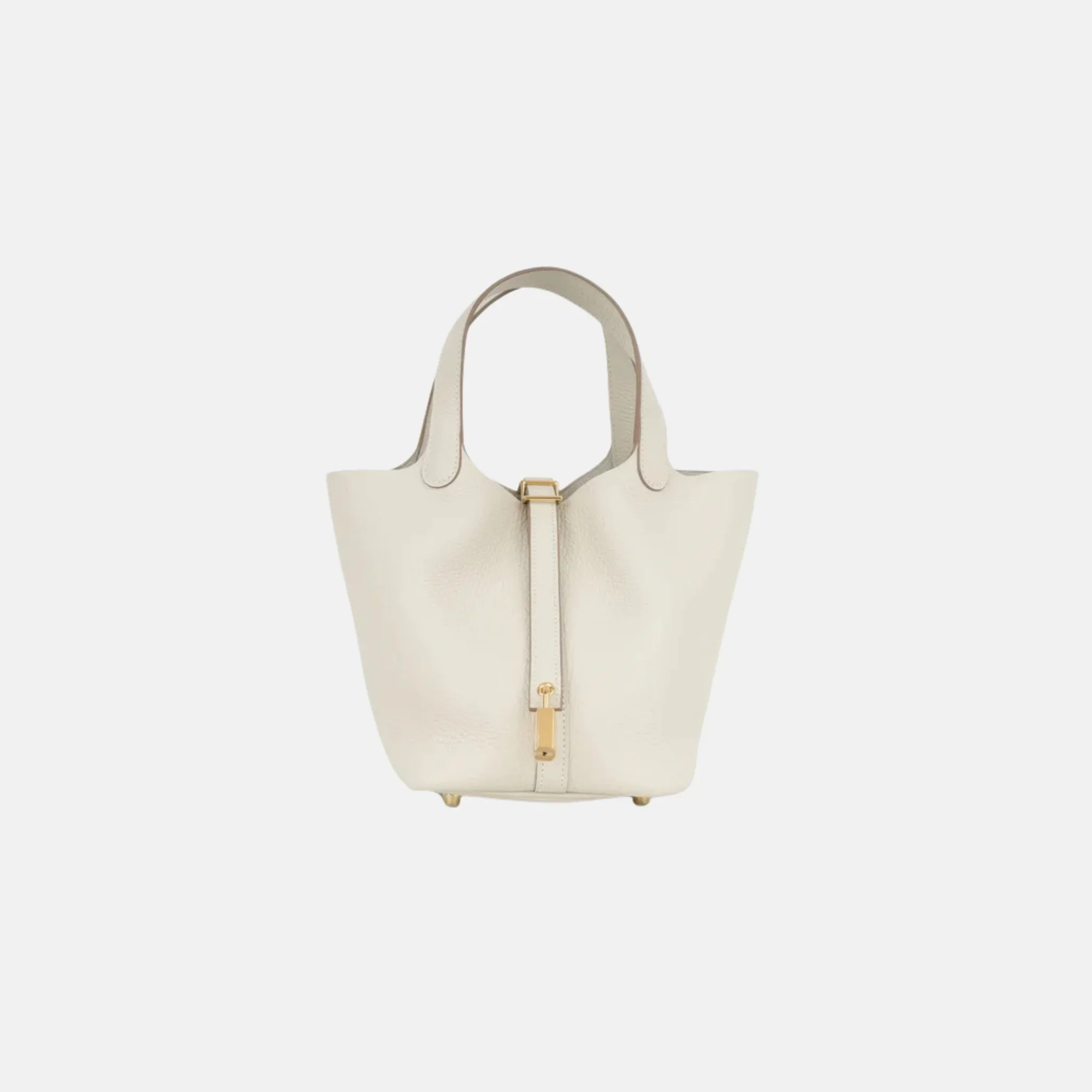 Picotin 18 Craie Clemence Leather GHW
