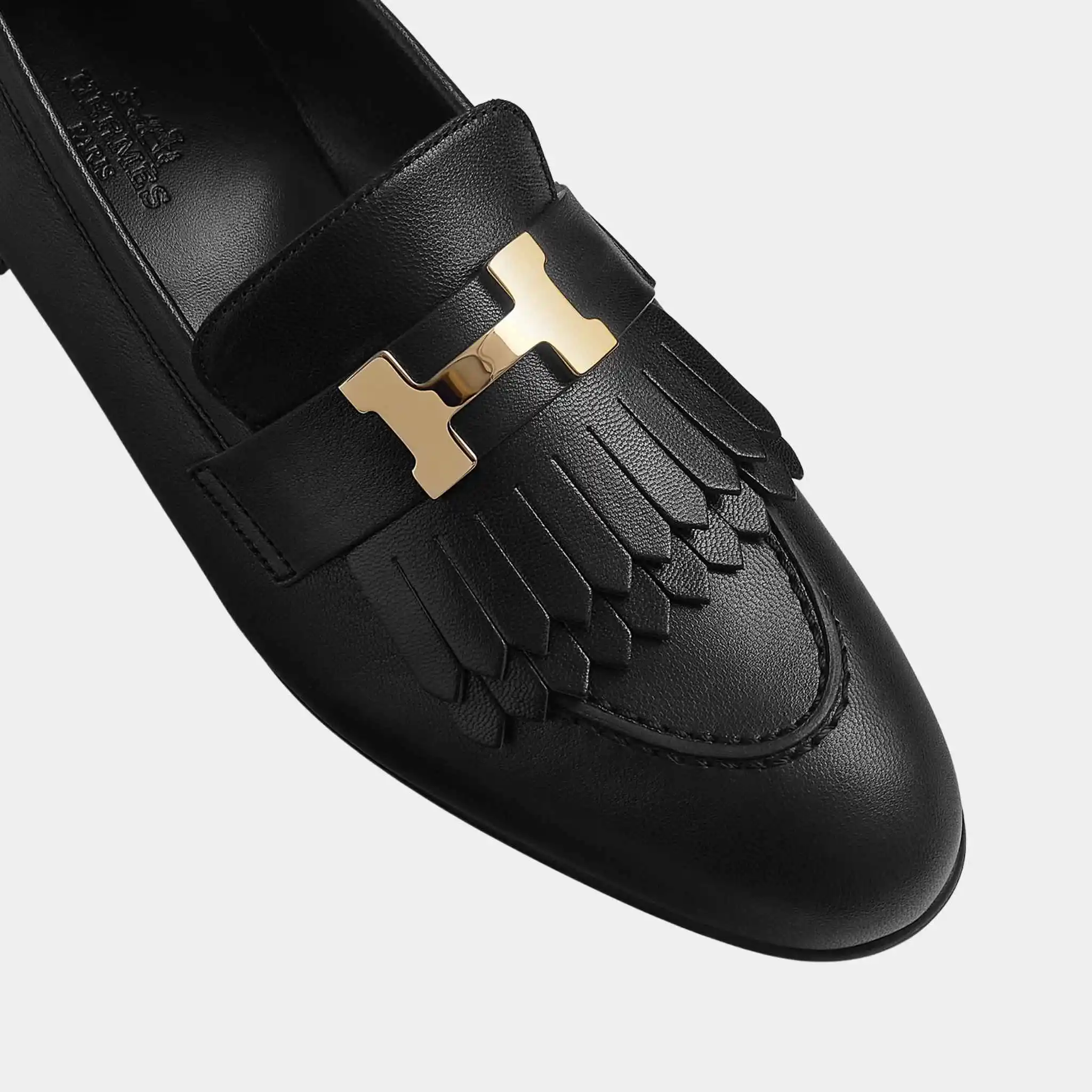 Royal Loafer in Goatskin with Permabrass Plated Buckle - Image 3