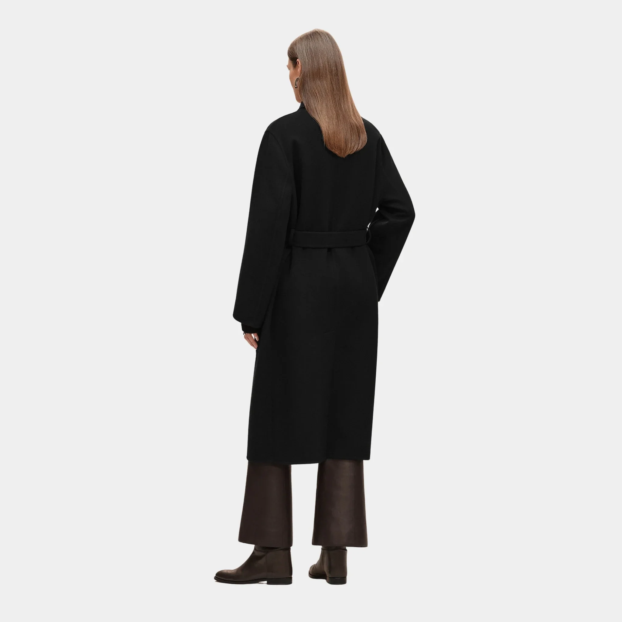 Wrap Coat in Double-sided Cashmere - Image 4