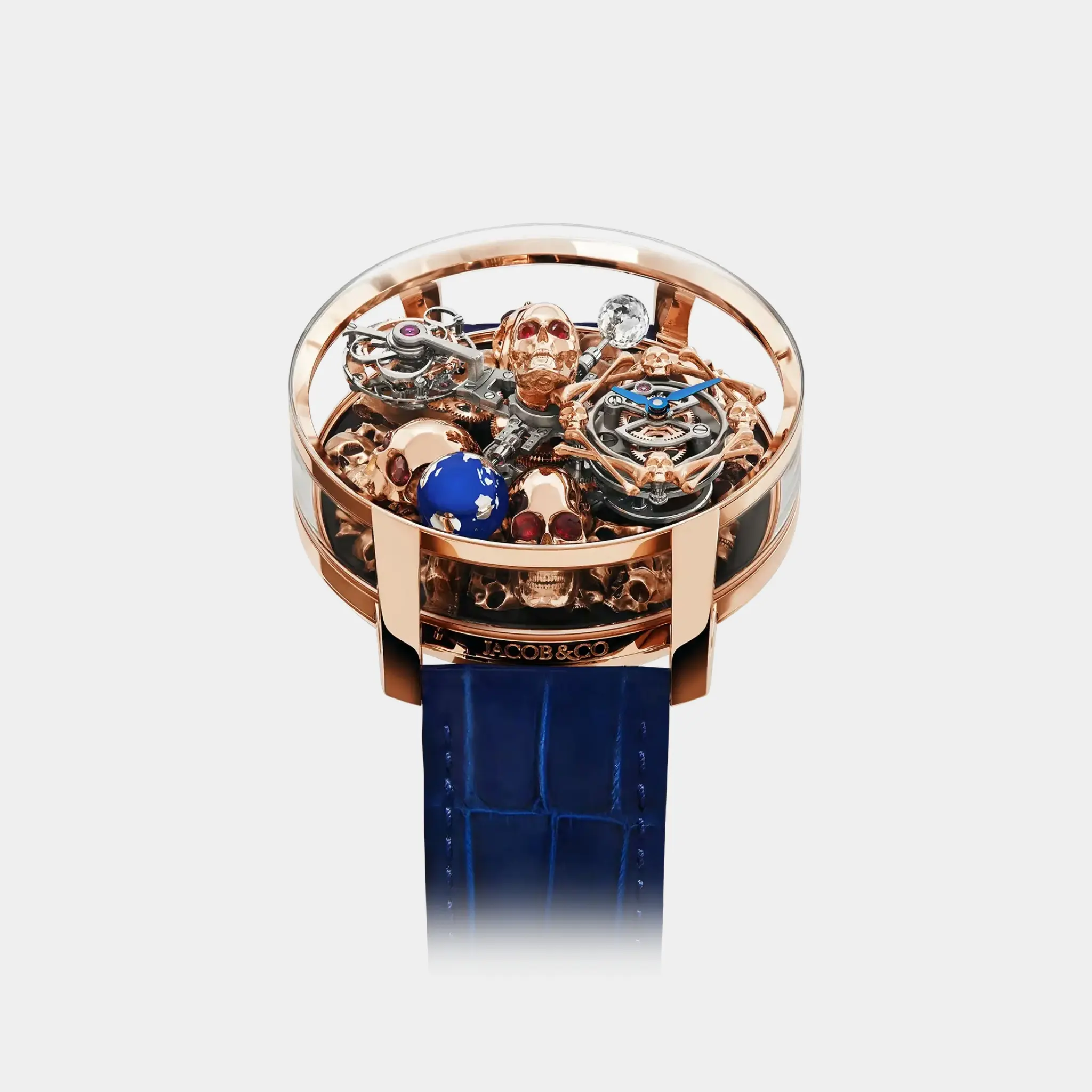 Astronomia Art 4 Skulls Rose Gold Baguette