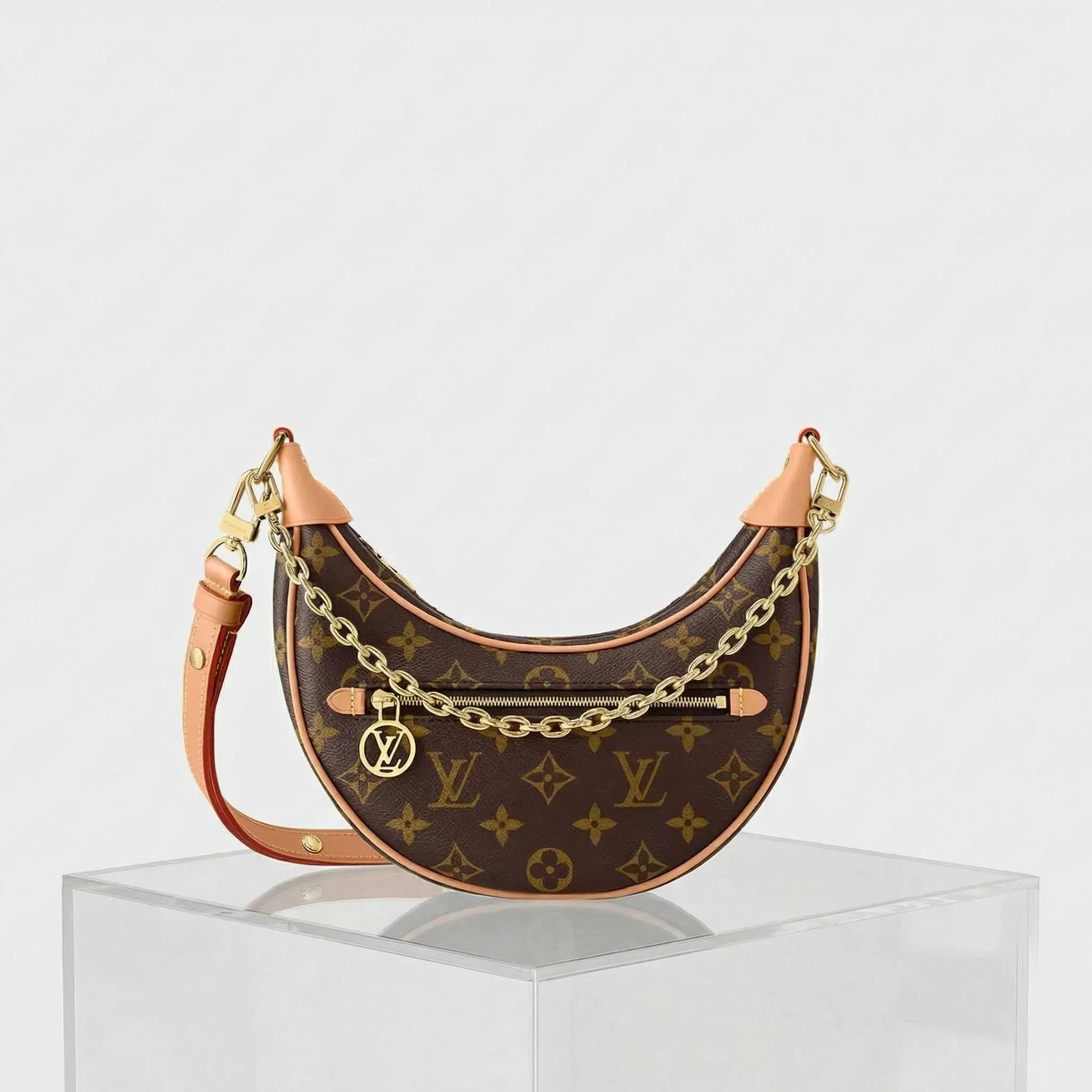 Loop Shoulder Bag Monogram Coated Canvas