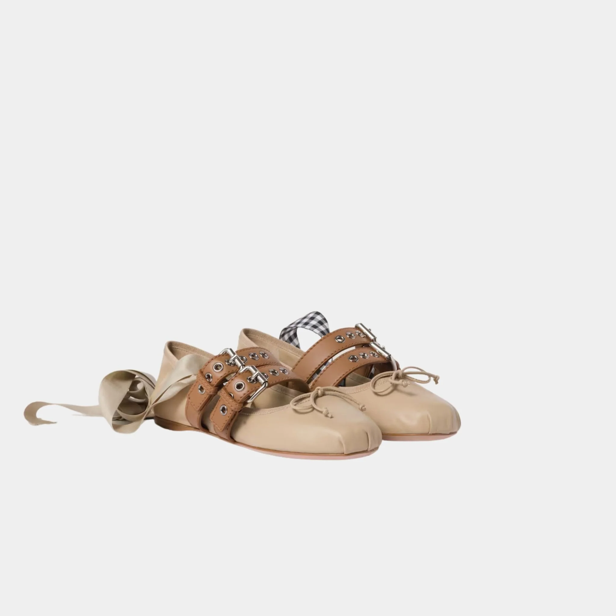 Nappa And Calf Leather Ballerinas - Image 3