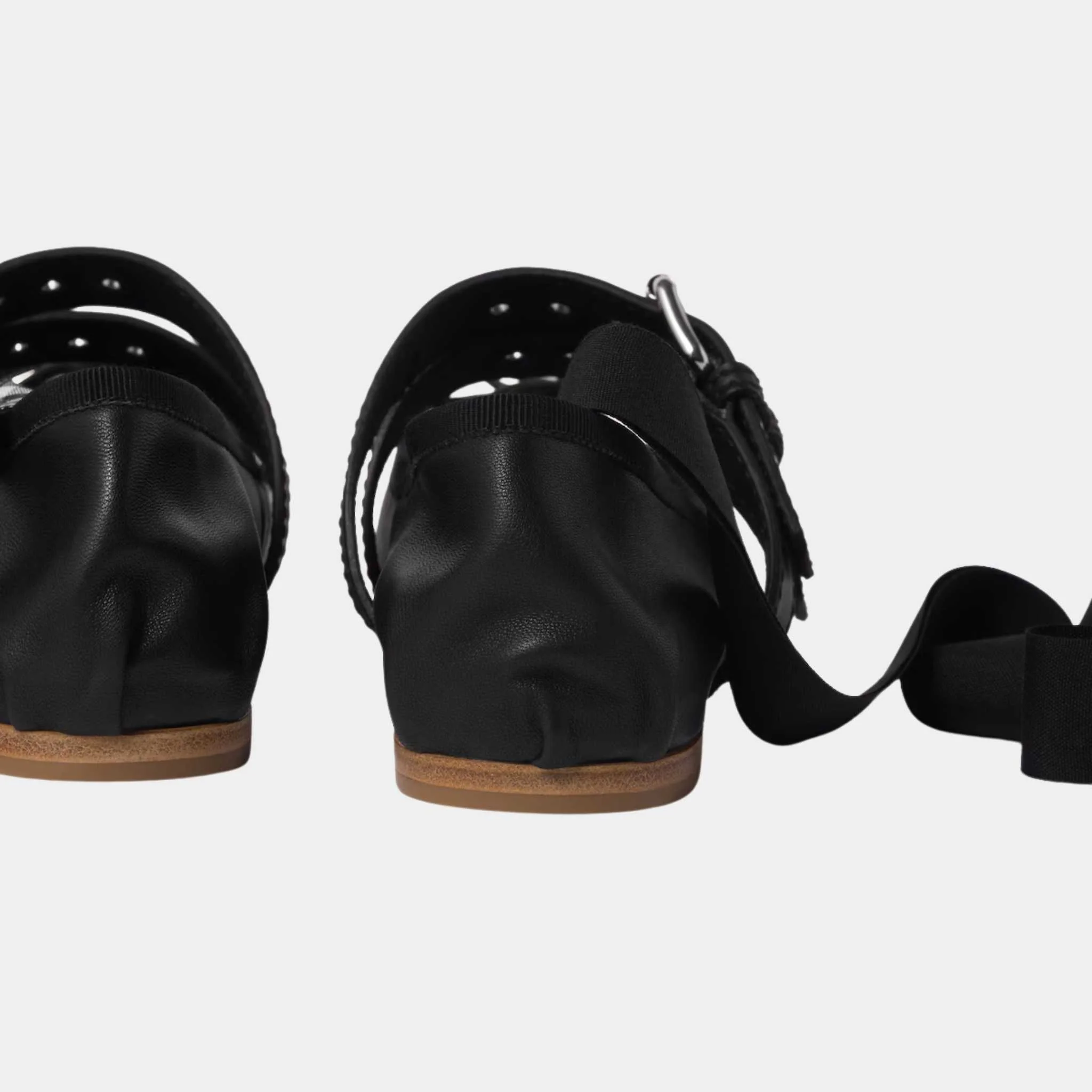 Nappa And Calf Leather Ballerinas - Image 5