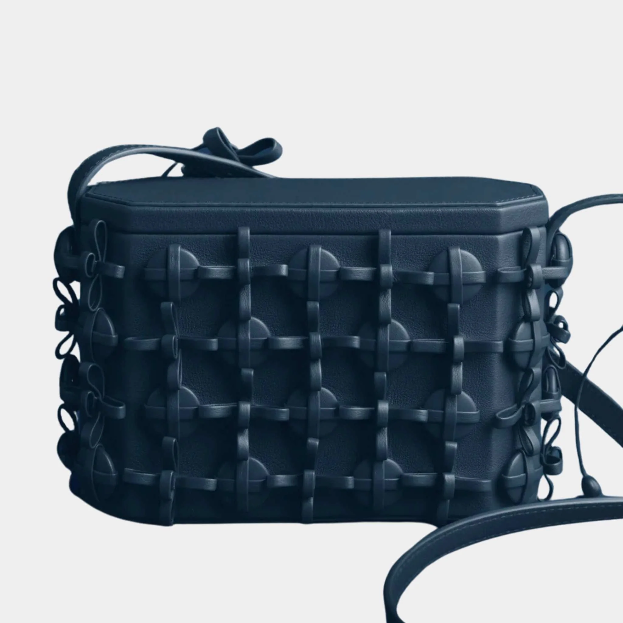 Button Bow Box Handbag - Image 2