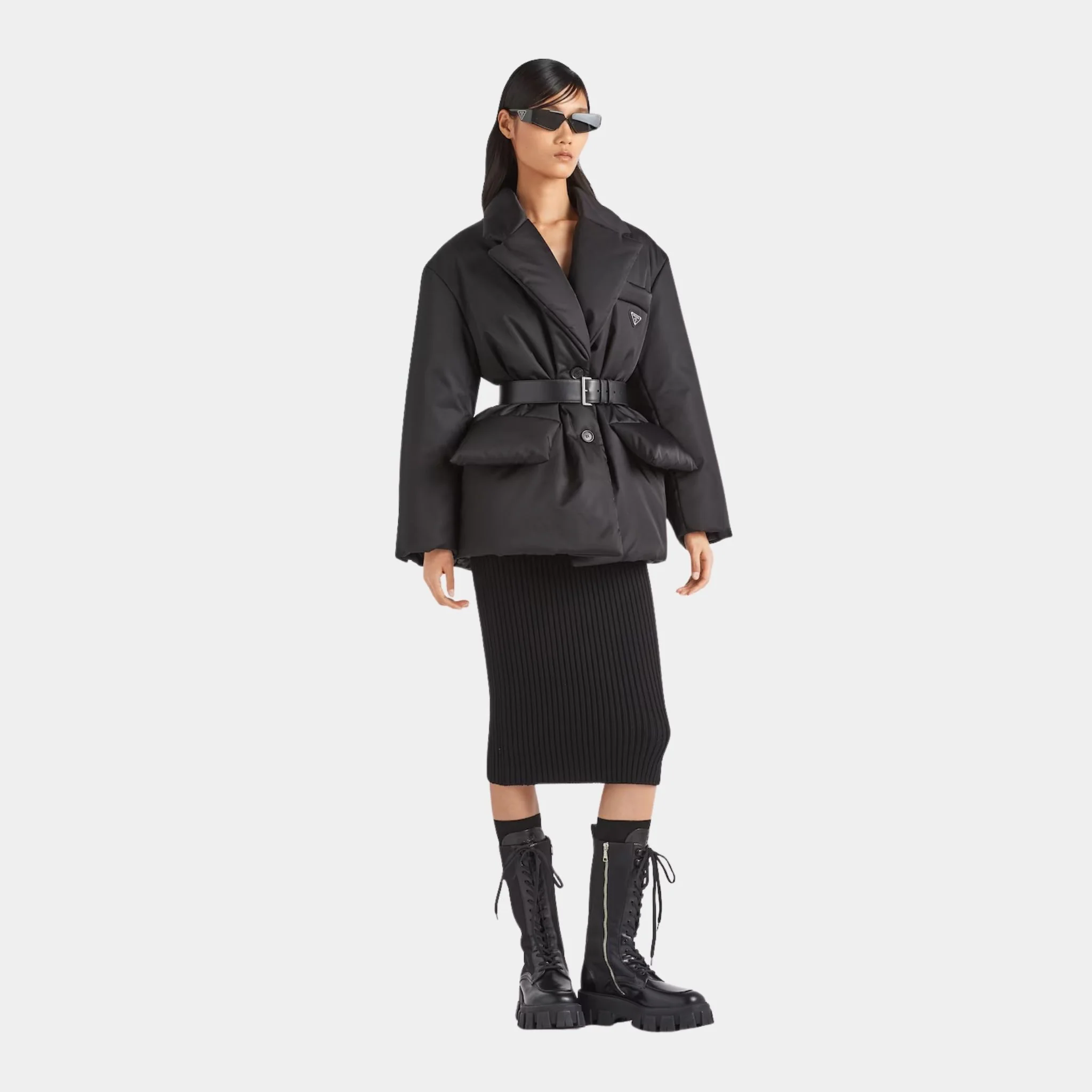 Black Re-Nylon Down Jacket - Image 2
