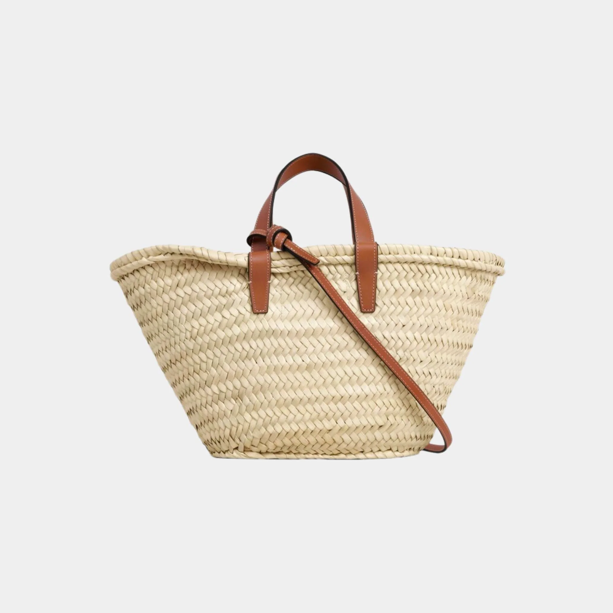Teen Celine Classic Panier In Palm Leaves And Calfskin - Image 3