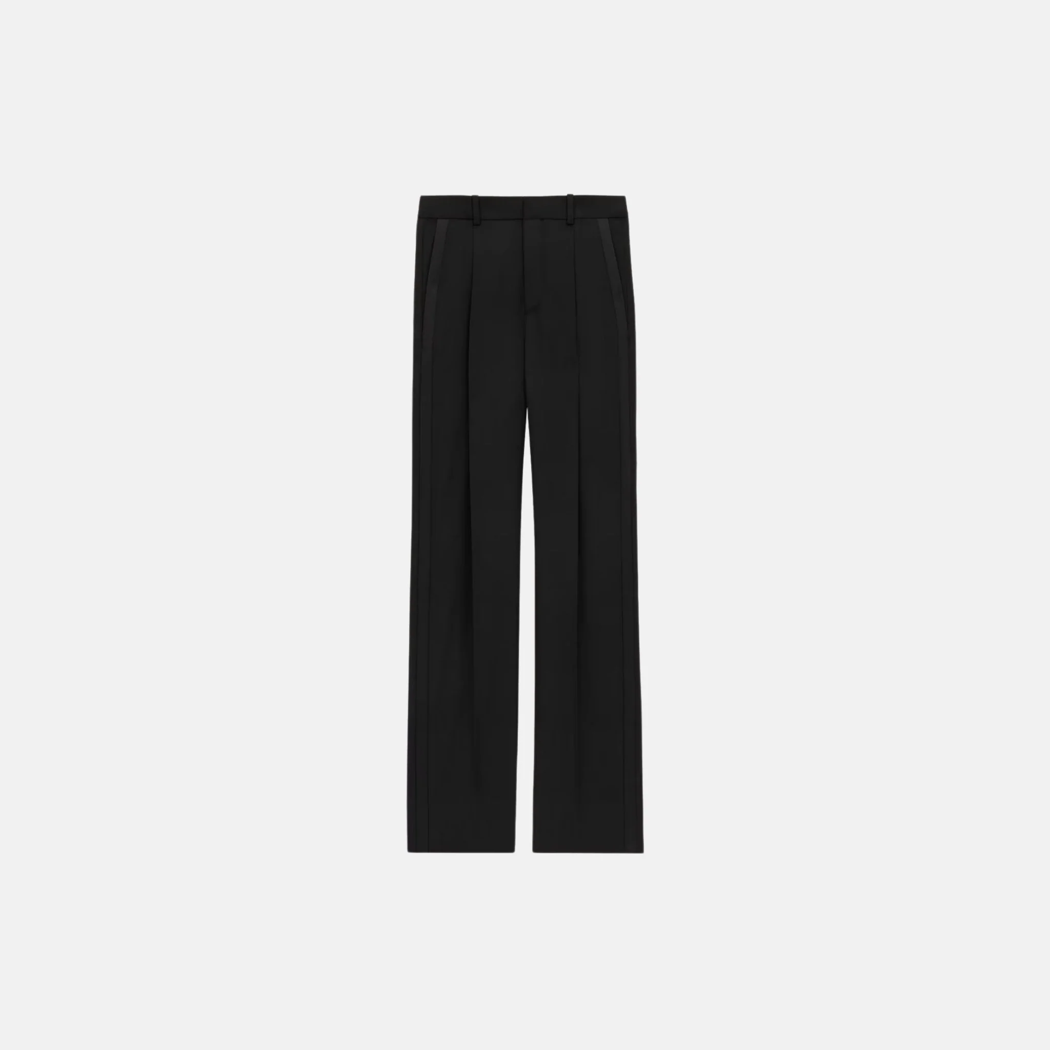 Tuxedo High Waisted Pants In Grain De Poudre